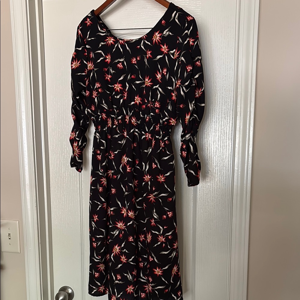 Floral Black Dress